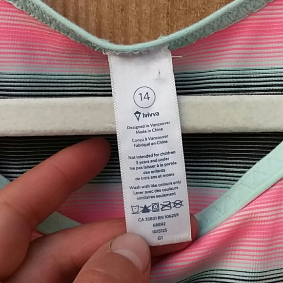 Ivivva one piece swimsuit girls size 14 - Picture 4 of 7